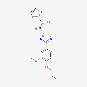 molecular formula C17H17N3O4S B11325009 N-[3-(3-methoxy-4-propoxyphenyl)-1,2,4-thiadiazol-5-yl]furan-2-carboxamide 