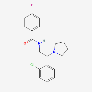 N-[2-(2-chlorophenyl)-2-(pyrrolidin-1-yl)ethyl]-4-fluorobenzamide