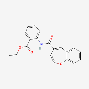 molecular formula C20H17NO4 B11325038 Ethyl 2-[(1-benzoxepin-4-ylcarbonyl)amino]benzoate 