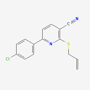 6-(4-Chlorophenyl)-2-(prop-2-en-1-ylsulfanyl)pyridine-3-carbonitrile