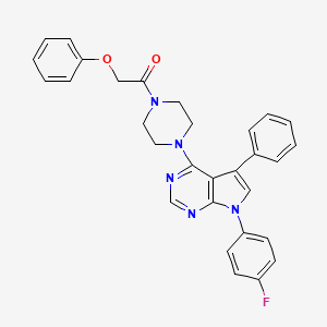 1-{4-[7-(4-fluorophenyl)-5-phenyl-7H-pyrrolo[2,3-d]pyrimidin-4-yl]piperazin-1-yl}-2-phenoxyethanone