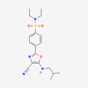 4-{4-cyano-5-[(2-methylpropyl)amino]-1,3-oxazol-2-yl}-N,N-diethylbenzenesulfonamide