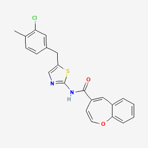 N-[5-(3-chloro-4-methylbenzyl)-1,3-thiazol-2-yl]-1-benzoxepine-4-carboxamide