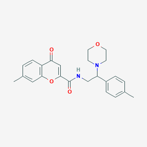 7-methyl-N-[2-(4-methylphenyl)-2-(morpholin-4-yl)ethyl]-4-oxo-4H-chromene-2-carboxamide