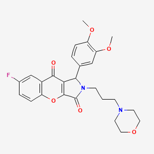 1-(3,4-Dimethoxyphenyl)-7-fluoro-2-[3-(morpholin-4-yl)propyl]-1,2-dihydrochromeno[2,3-c]pyrrole-3,9-dione