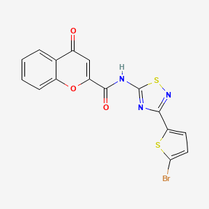 N-[3-(5-bromothiophen-2-yl)-1,2,4-thiadiazol-5-yl]-4-oxo-4H-chromene-2-carboxamide