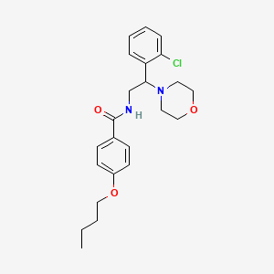 4-butoxy-N-[2-(2-chlorophenyl)-2-(morpholin-4-yl)ethyl]benzamide