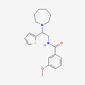 molecular formula C20H26N2O2S B11325163 N-[2-(azepan-1-yl)-2-(thiophen-2-yl)ethyl]-3-methoxybenzamide 