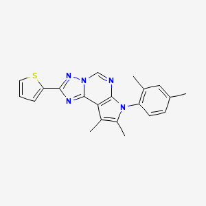 7-(2,4-dimethylphenyl)-8,9-dimethyl-2-(thiophen-2-yl)-7H-pyrrolo[3,2-e][1,2,4]triazolo[1,5-c]pyrimidine