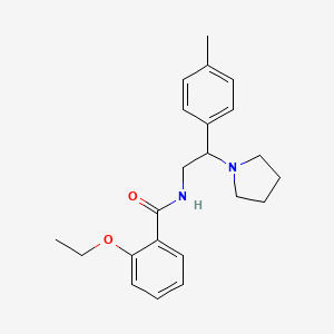 molecular formula C22H28N2O2 B11325203 2-ethoxy-N-[2-(4-methylphenyl)-2-(pyrrolidin-1-yl)ethyl]benzamide 