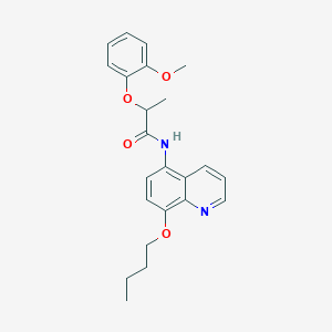 molecular formula C23H26N2O4 B11325253 N-(8-butoxyquinolin-5-yl)-2-(2-methoxyphenoxy)propanamide 