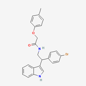 N-[2-(4-bromophenyl)-2-(1H-indol-3-yl)ethyl]-2-(4-methylphenoxy)acetamide