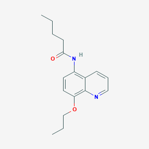 molecular formula C17H22N2O2 B11325284 N-(8-propoxyquinolin-5-yl)pentanamide 