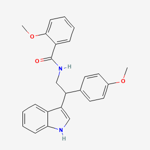 N-[2-(1H-indol-3-yl)-2-(4-methoxyphenyl)ethyl]-2-methoxybenzamide