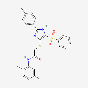 N-(2,5-dimethylphenyl)-2-{[2-(4-methylphenyl)-4-(phenylsulfonyl)-1H-imidazol-5-yl]sulfanyl}acetamide