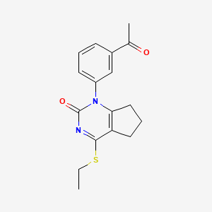 1-(3-acetylphenyl)-4-(ethylsulfanyl)-1,5,6,7-tetrahydro-2H-cyclopenta[d]pyrimidin-2-one