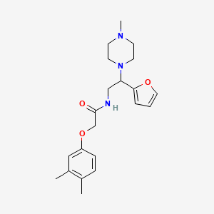 2-(3,4-dimethylphenoxy)-N-[2-(furan-2-yl)-2-(4-methylpiperazin-1-yl)ethyl]acetamide