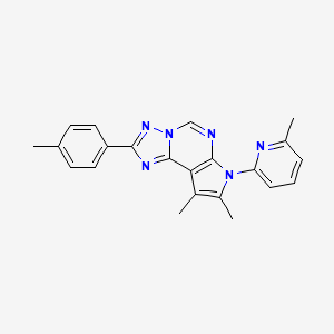 8,9-Dimethyl-2-(4-methylphenyl)-7-(6-methyl-2-pyridyl)-7H-pyrrolo[3,2-E][1,2,4]triazolo[1,5-C]pyrimidine