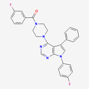 (3-fluorophenyl){4-[7-(4-fluorophenyl)-5-phenyl-7H-pyrrolo[2,3-d]pyrimidin-4-yl]piperazin-1-yl}methanone