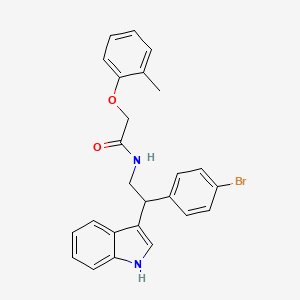 N-[2-(4-bromophenyl)-2-(1H-indol-3-yl)ethyl]-2-(2-methylphenoxy)acetamide