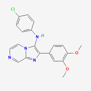 N-(4-chlorophenyl)-2-(3,4-dimethoxyphenyl)imidazo[1,2-a]pyrazin-3-amine