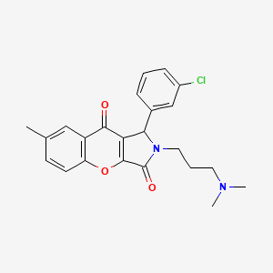 1-(3-Chlorophenyl)-2-[3-(dimethylamino)propyl]-7-methyl-1,2-dihydrochromeno[2,3-c]pyrrole-3,9-dione