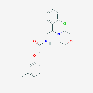 molecular formula C22H27ClN2O3 B11325386 N-[2-(2-chlorophenyl)-2-(morpholin-4-yl)ethyl]-2-(3,4-dimethylphenoxy)acetamide 