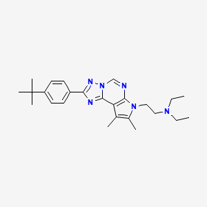 2-[2-(4-tert-butylphenyl)-8,9-dimethyl-7H-pyrrolo[3,2-e][1,2,4]triazolo[1,5-c]pyrimidin-7-yl]-N,N-diethylethanamine