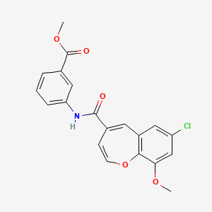 molecular formula C20H16ClNO5 B11325416 Methyl 3-{[(7-chloro-9-methoxy-1-benzoxepin-4-yl)carbonyl]amino}benzoate 