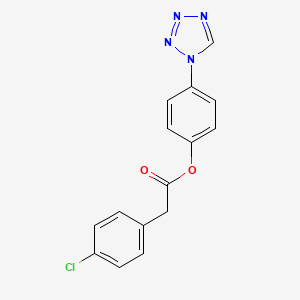 4-(1H-tetrazol-1-yl)phenyl (4-chlorophenyl)acetate