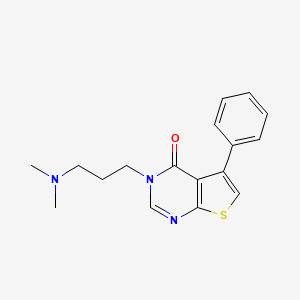 3-[3-(dimethylamino)propyl]-5-phenylthieno[2,3-d]pyrimidin-4(3H)-one