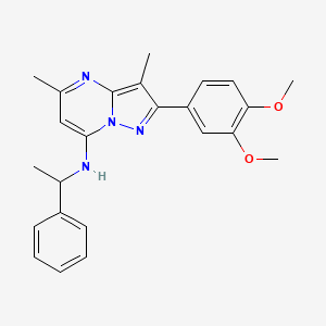 2-(3,4-dimethoxyphenyl)-3,5-dimethyl-N-(1-phenylethyl)pyrazolo[1,5-a]pyrimidin-7-amine