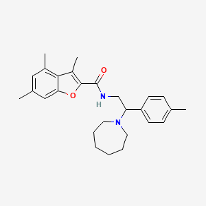 N-[2-(azepan-1-yl)-2-(4-methylphenyl)ethyl]-3,4,6-trimethyl-1-benzofuran-2-carboxamide