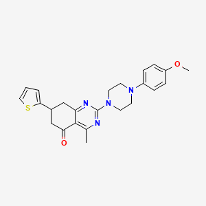 2-[4-(4-methoxyphenyl)piperazin-1-yl]-4-methyl-7-(2-thienyl)-7,8-dihydroquinazolin-5(6H)-one