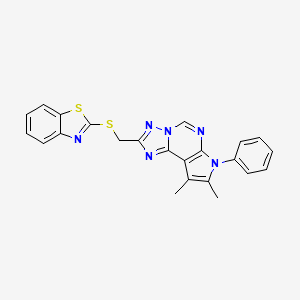 1,3-Benzothiazol-2-YL [(8,9-dimethyl-7-phenyl-7H-pyrrolo[3,2-E][1,2,4]triazolo[1,5-C]pyrimidin-2-YL)methyl] sulfide