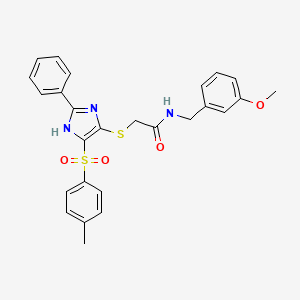 N-(3-methoxybenzyl)-2-({4-[(4-methylphenyl)sulfonyl]-2-phenyl-1H-imidazol-5-yl}sulfanyl)acetamide