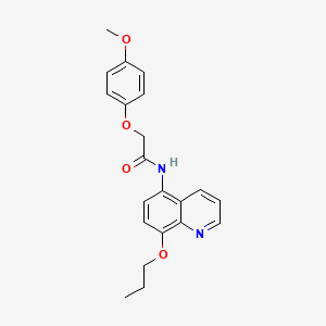 molecular formula C21H22N2O4 B11325467 2-(4-methoxyphenoxy)-N-(8-propoxyquinolin-5-yl)acetamide 