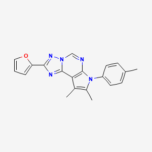 2-(2-furyl)-8,9-dimethyl-7-(4-methylphenyl)-7H-pyrrolo[3,2-e][1,2,4]triazolo[1,5-c]pyrimidine