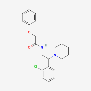 molecular formula C21H25ClN2O2 B11325522 N-[2-(2-chlorophenyl)-2-(piperidin-1-yl)ethyl]-2-phenoxyacetamide 