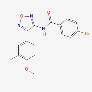 molecular formula C17H14BrN3O3 B11325527 4-bromo-N-[4-(4-methoxy-3-methylphenyl)-1,2,5-oxadiazol-3-yl]benzamide 