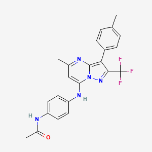 N-(4-{[5-methyl-3-(4-methylphenyl)-2-(trifluoromethyl)pyrazolo[1,5-a]pyrimidin-7-yl]amino}phenyl)acetamide