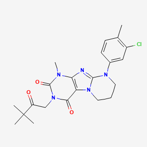 9-(3-chloro-4-methylphenyl)-3-(3,3-dimethyl-2-oxobutyl)-1-methyl-7,8-dihydro-6H-purino[7,8-a]pyrimidine-2,4-dione