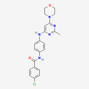 4-chloro-N-(4-((2-methyl-6-morpholinopyrimidin-4-yl)amino)phenyl)benzamide