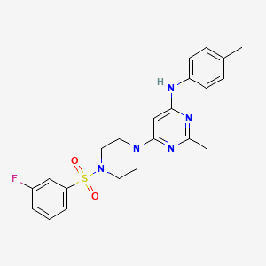 6-(4-((3-fluorophenyl)sulfonyl)piperazin-1-yl)-2-methyl-N-(p-tolyl)pyrimidin-4-amine