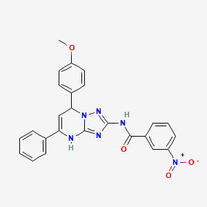 N-[7-(4-methoxyphenyl)-5-phenyl-4,7-dihydro[1,2,4]triazolo[1,5-a]pyrimidin-2-yl]-3-nitrobenzamide