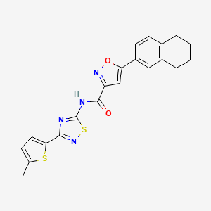 N-[3-(5-methylthiophen-2-yl)-1,2,4-thiadiazol-5-yl]-5-(5,6,7,8-tetrahydronaphthalen-2-yl)-1,2-oxazole-3-carboxamide