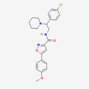 N-[2-(4-chlorophenyl)-2-(piperidin-1-yl)ethyl]-5-(4-methoxyphenyl)-1,2-oxazole-3-carboxamide