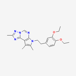 molecular formula C22H27N5O2 B11325621 2-Ethoxy-4-[2-(2,8,9-trimethyl-7H-pyrrolo[3,2-E][1,2,4]triazolo[1,5-C]pyrimidin-7-YL)ethyl]phenyl ethyl ether 