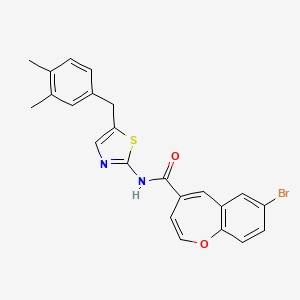 7-bromo-N-[5-(3,4-dimethylbenzyl)-1,3-thiazol-2-yl]-1-benzoxepine-4-carboxamide