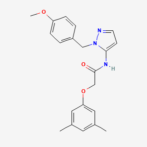 molecular formula C21H23N3O3 B11325636 2-(3,5-dimethylphenoxy)-N-[1-(4-methoxybenzyl)-1H-pyrazol-5-yl]acetamide 